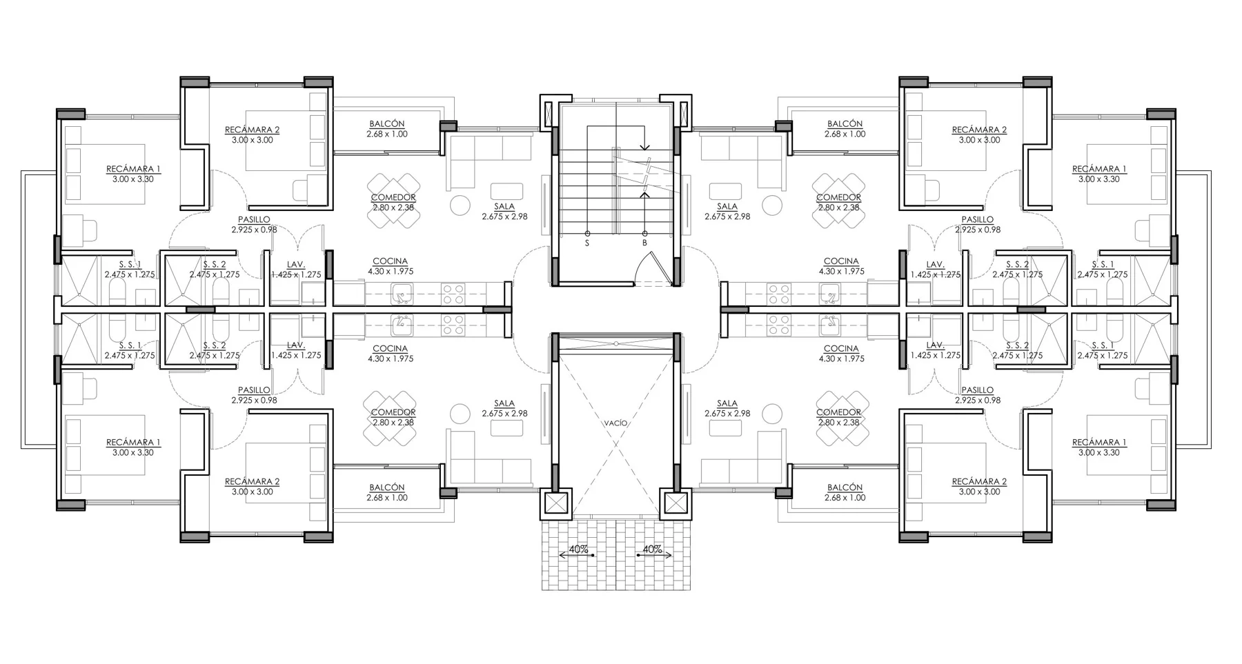 Planta arquitectónica · Begin Coliving