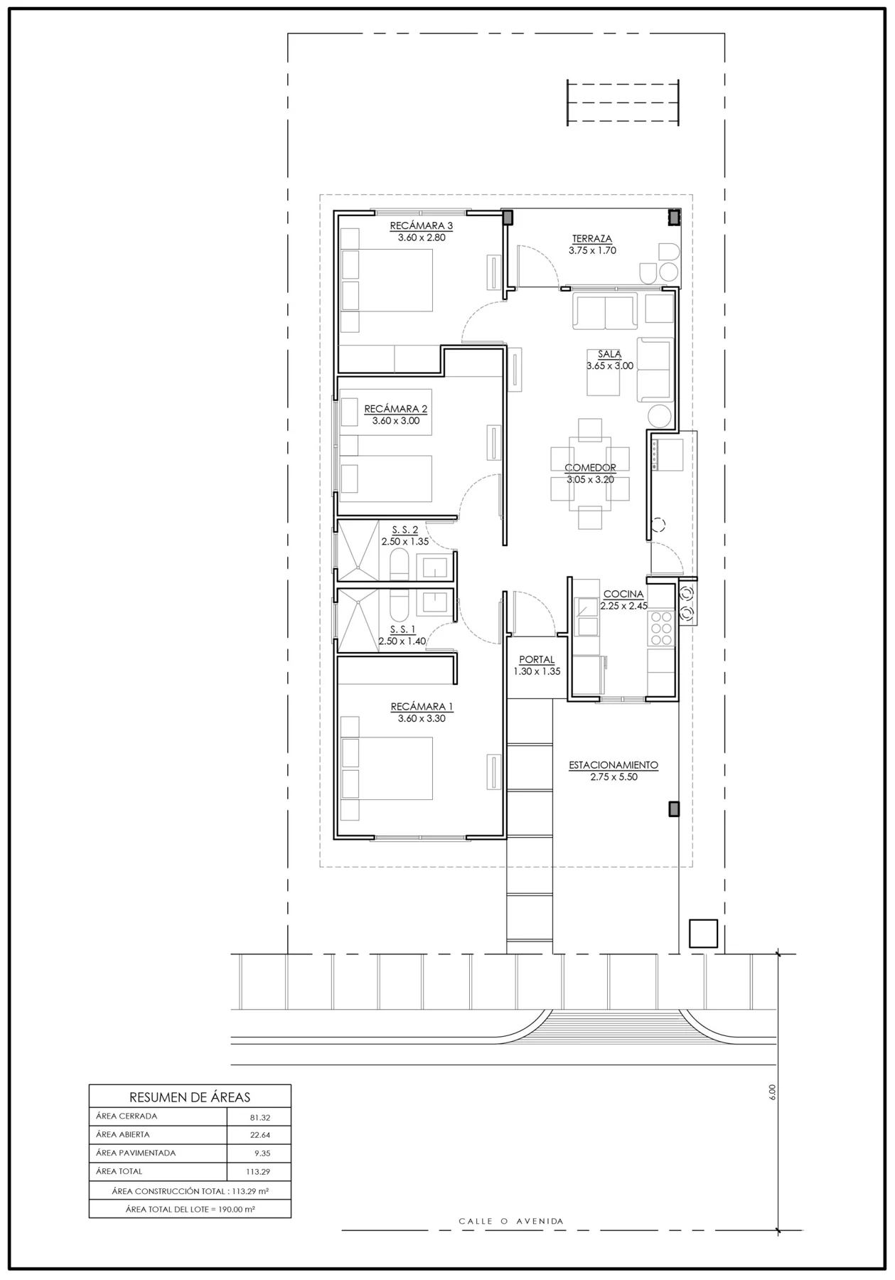 Planta arquitectónica · Jazmín